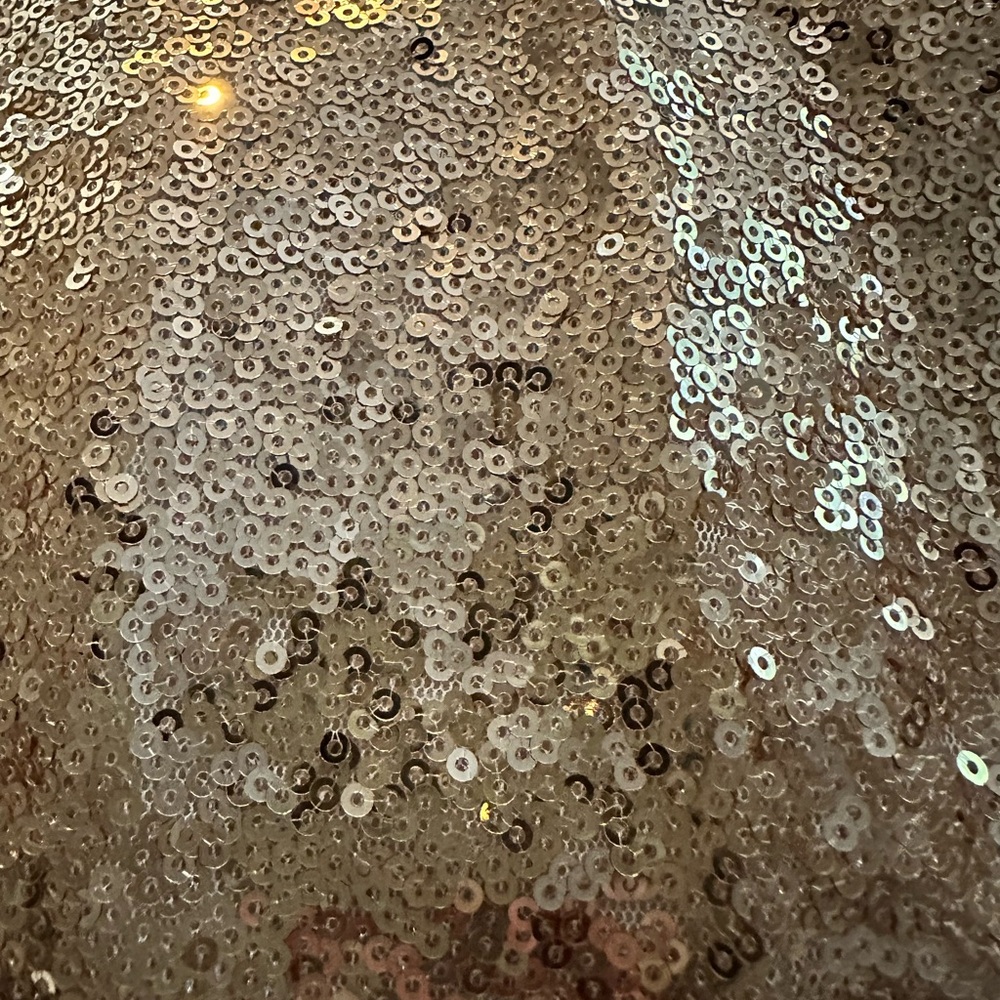 NEW Cat & Jack Girl’s Gold Sequin Dress with Black Velvet Bow sz. 8 - Picture 4 of 7